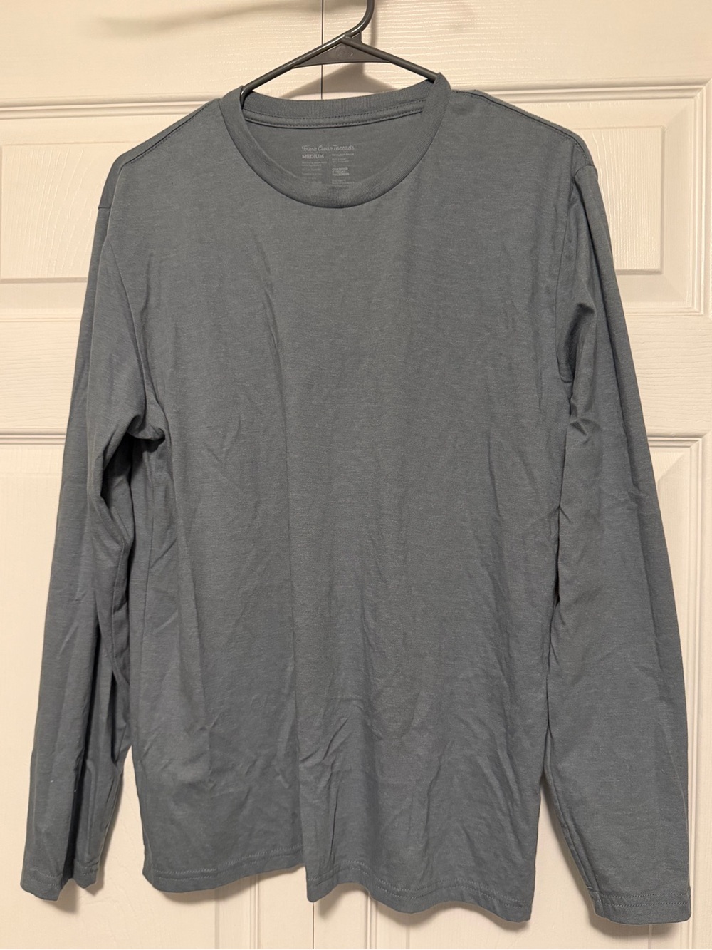 Fresh Clean Threads Long-Sleeve Crewneck Shirt - Slate Blue